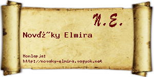 Nováky Elmira névjegykártya
